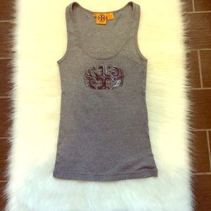 TORY BURCH LOGO FRONT TANK TOP